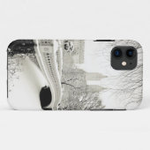 Central Park-Winter - Schnee auf Bogen-Brücke Case-Mate iPhone Hülle (Rückseite (Horizontal))