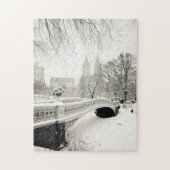 Central Park-Winter - Schnee auf Bogen-Brücke Puzzle (Vertikal)