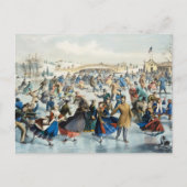 Central Park, Winter Skaten Pond Postkarte (Vorderseite)