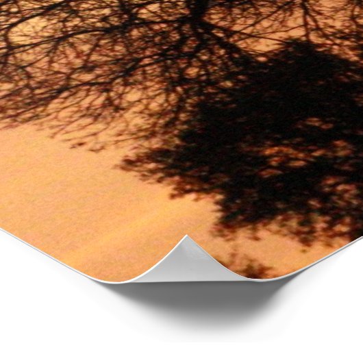 Central Texas Sunset Poster (Ecke)