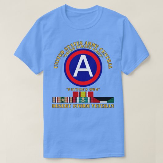 Central Third Desert Storm Veteran T-Shirt (Design vorne)