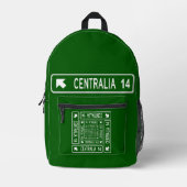 Centralia PA Bedruckter Rucksack (Vorderseite)