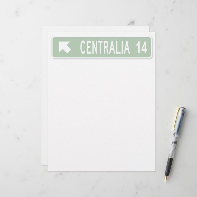 Centralia PA Briefbogen (Vorderseite/Rückseite Beispiel)