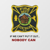 Centralia PA, FD Fensteraufkleber (Blatt)