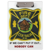 Centralia PA, FD Klemmbrett (Vorderseite)