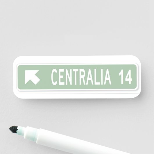 Centralia PA Namensschild (Beispiel)
