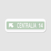 Centralia PA Namensschild (Vorderseite)