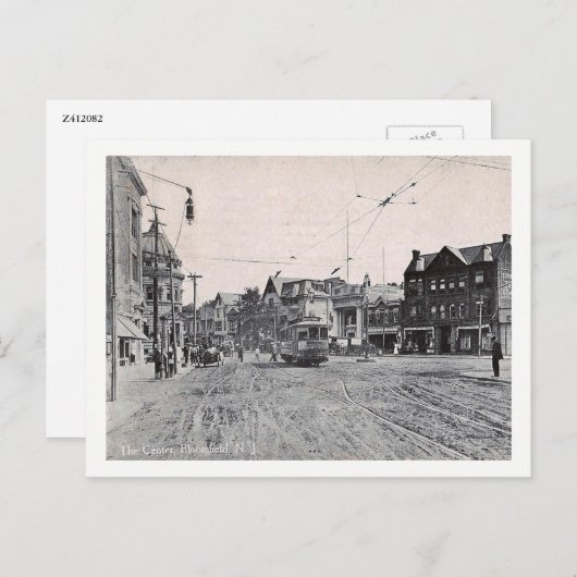 Centre, Bloomfield, New Jersey, Vintag Postkarte (Vorne/Hinten)