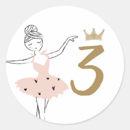 Centre Bühne Geburtstagsparty Runder Aufkleber