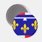 Centre, Frankreich flagge Magnet (Vorderseite/Rückseite)