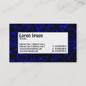 Centre Label - Abstrakte Linien - Blau Visitenkarte (Rückseite)