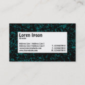 Centre Label - Abstrakte Linien - Moss Green Visitenkarte (Rückseite)