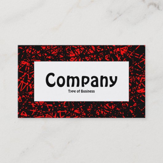 Centre Label - Abstrakte Linien - Rot Visitenkarte (Vorderseite)