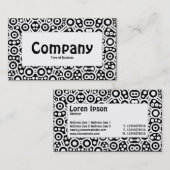 Centre Label - Alien Curcuits - Schwarz Visitenkarte (Vorne/Hinten)