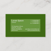 Centre Label - Avocado Green mit Green 336600 Visitenkarte (Rückseite)