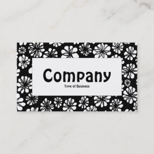 Centre Label - B&W Floral Visitenkarte