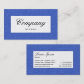 Centre Label - Blaue Embossedatei Visitenkarte (Vorne/Hinten)