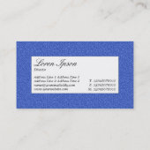 Centre Label - Blaue Embossedatei Visitenkarte (Rückseite)
