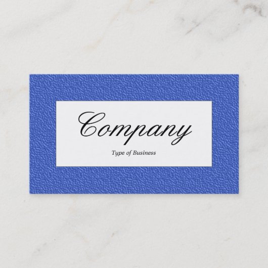 Centre Label - Blaue Embossedatei Visitenkarte (Vorderseite)