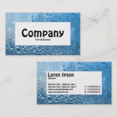 Centre Label - Blaues Wasser Visitenkarte (Vorne/Hinten)