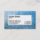 Centre Label - Blaues Wasser Visitenkarte (Rückseite)