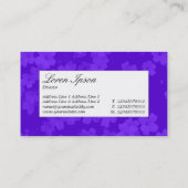 Centre Label - Blume Tex - Violet Blue (6600FF) Visitenkarte (Rückseite)