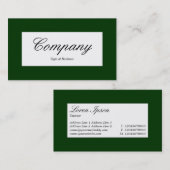 Centre Label - Dark Green (003300) Visitenkarte (Vorne/Hinten)
