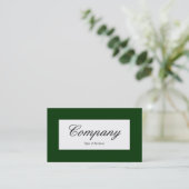 Centre Label - Dark Green (003300) Visitenkarte (Stehend Vorderseite)