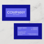 Centre Label - Electric Blue mit Blue 000099 Visitenkarte (Vorne/Hinten)