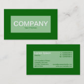 Centre Label - Faded Green mit Green 006600 Visitenkarte (Vorne/Hinten)