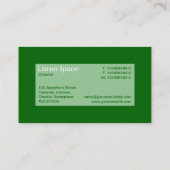 Centre Label - Faded Green mit Green 006600 Visitenkarte (Rückseite)
