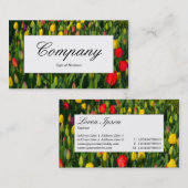 Centre Label - Farbenfrohe Tulissen Visitenkarte (Vorne/Hinten)
