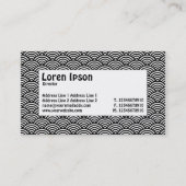 Centre Label - Fish Scale - B&W Visitenkarte (Rückseite)