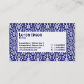 Centre Label - Fish Scale - Dark Blue & White Visitenkarte (Rückseite)