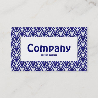 Centre Label - Fish Scale - Dark Blue & White Visitenkarte