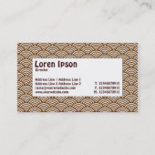 Centre Label - Fish Scale - Dark Brown & White Visitenkarte (Rückseite)