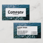 Centre Label - glühendes Wasser Visitenkarte (Vorne/Hinten)