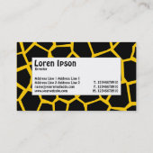 Centre Label - Go Giraffe Amber Visitenkarte (Rückseite)