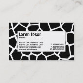 Centre Label - Go Giraffe B&W Visitenkarte (Rückseite)