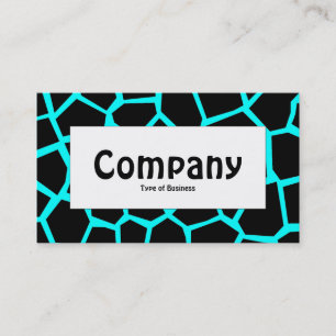 Centre Label - Go Giraffe Cyan Blue Visitenkarte
