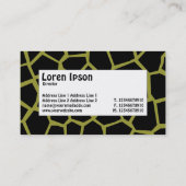 Centre Label - Go Giraffe Olive Green 99933 Visitenkarte (Rückseite)