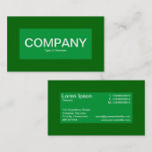 Centre Label - Grass Green with Green 006600 Visitenkarte (Vorne/Hinten)