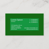 Centre Label - Grass Green with Green 006600 Visitenkarte (Rückseite)
