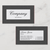 Centre Label - Graue Textur Visitenkarte (Vorne/Hinten)