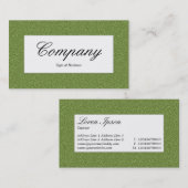 Centre Label - Grüne Textur Visitenkarte (Vorne/Hinten)