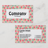 Centre Label - Hexagon Muster 04 Visitenkarte (Vorne/Hinten)