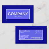 Centre Label II - Electric Blue mit Blue 000099 Visitenkarte (Vorne/Hinten)