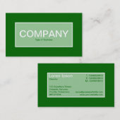 Centre Label II - Faded Green mit Green 006600 Visitenkarte (Vorne/Hinten)