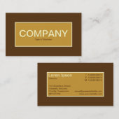 Centre Label II - Golden Brown with Brown 57320F Visitenkarte (Vorne/Hinten)