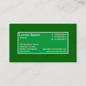 Centre Label II - Gras Green 006600 Visitenkarte (Rückseite)